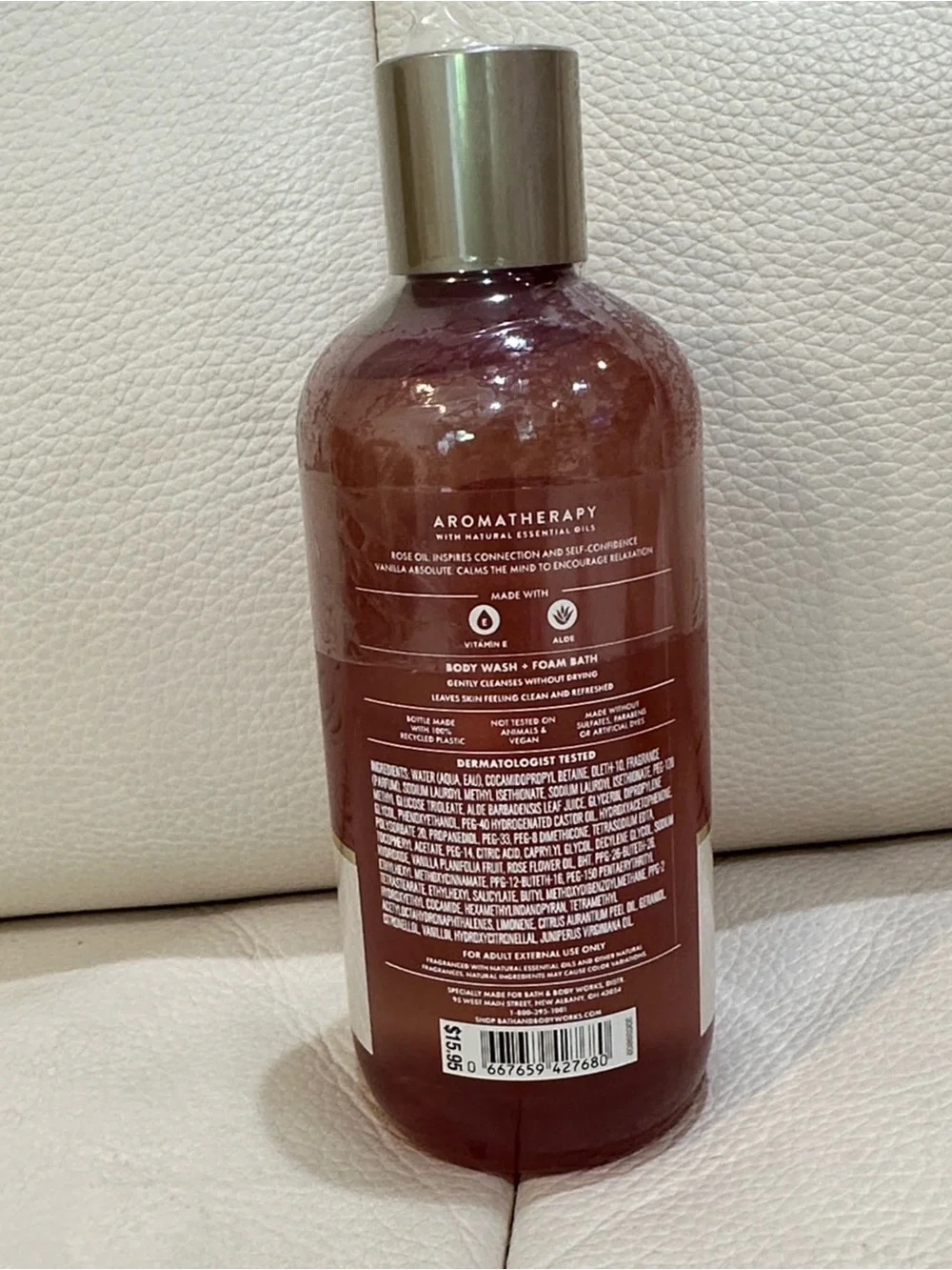 Bath and Body Works Rose Vanilla  Wash, Lotion and Cream 3 Pieces Set Full Size